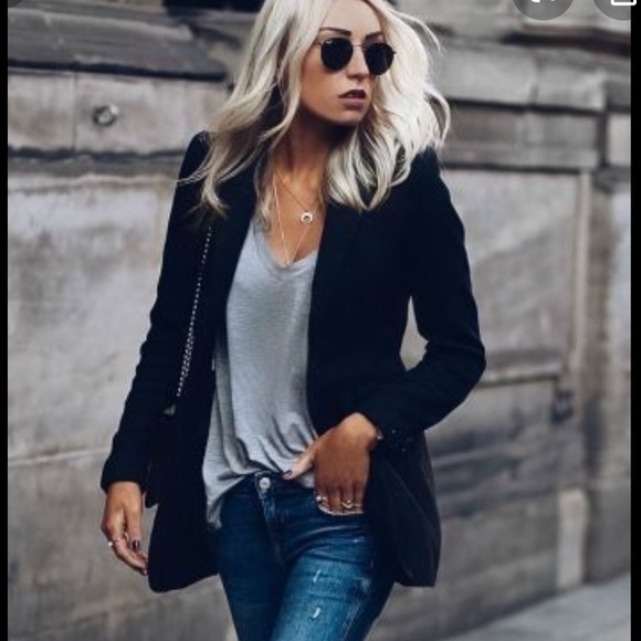 Chloe Jackets & Blazers - CHLOE Black Blazer Fitted Single Button 40